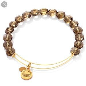 Alex & Ani Brown Glass Beaded Bracelet